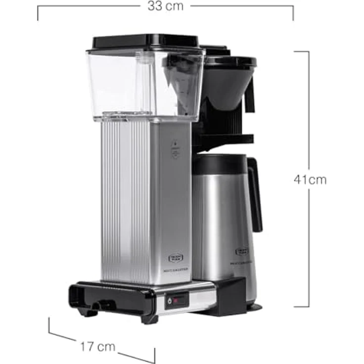 Moccamaster KBGT Filterkaffeemaschine mit Thermoskanne, Polished Silver, 1.25L – Bild 2