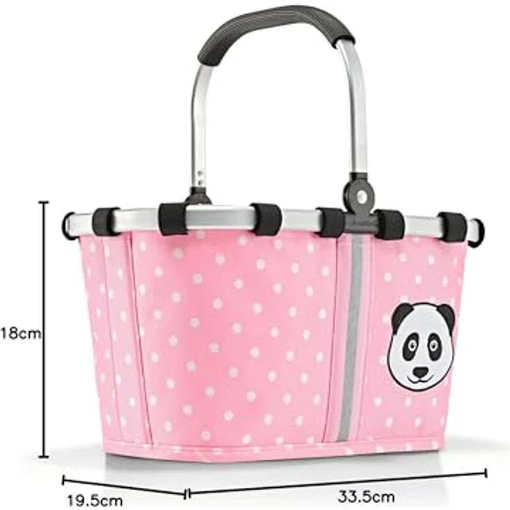 reisenthel, Einkaufshilfe, Einkaufskorb Carrybag XS Kids Panda Dots Pink, Pink – Bild 2