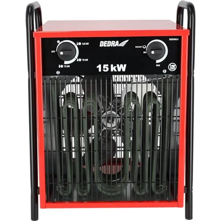 Dedra DED9925, Elektrische Heizung 15kW, roter Konvektor-Raumheizer für Räume bis 150 m², 3 Phasen – Bild 3
