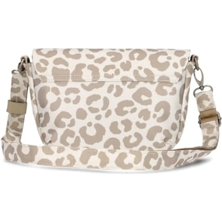 ZWEI Bodybag Mademoiselle M40, Umhängetasche aus genarbtem Kunstleder, 16 x 26 x 7 cm, Nude Damen – Bild 3