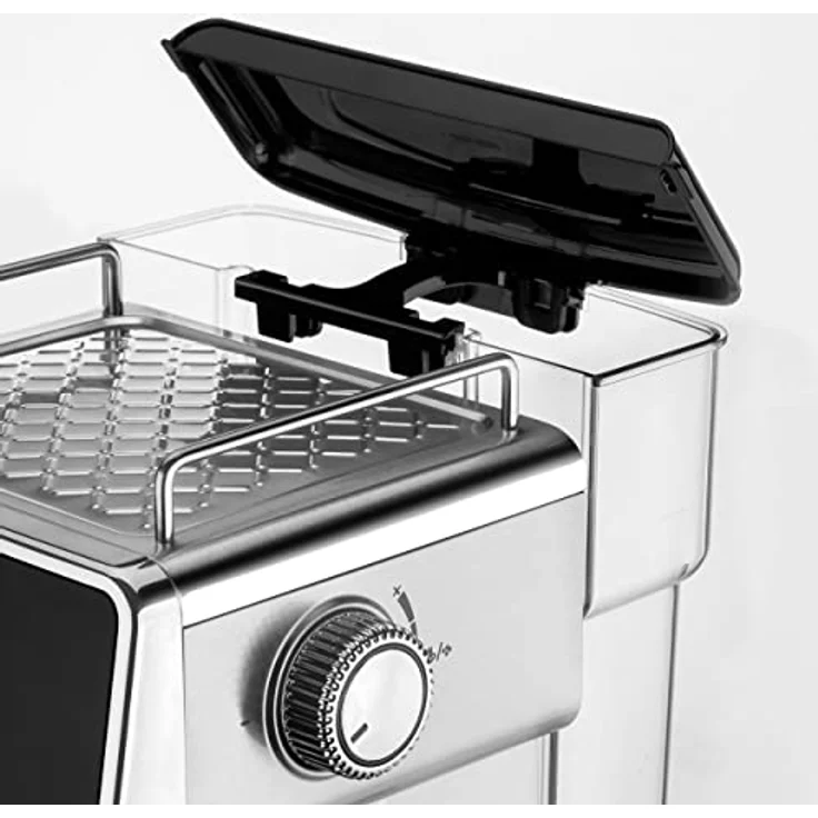 Ufesa Bergamo, Espressomaschine und Cappuccino, Touchscreen, Druck 20 bar, 1350 W, Thermoblock-System, verstellbarer Verdampfer, gemahlener Kaffee, Tank 1,8 l, automatische Abschaltung Stahl – Bild 5