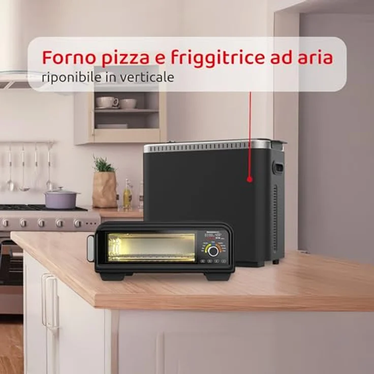 Melchioni Heißluftfritteuse PIZZA FRY 18L, 2000 W, 2in1 Pizzaofen und Heißluftfritteuse mit 400°C, digitale Steuerung, 9 Automatikprogramme – Bild 5