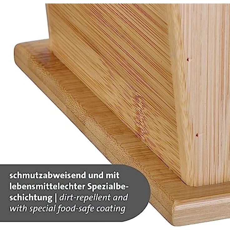 Westmark Tischbutler Tapas + Friends – praktischer Tisch-Organizer mit 7 Fächern, Korb für Besteck und Servietten, Utensilienhalter für Esstisch und Party – Bambus – Bild 5