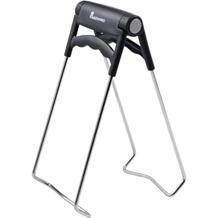 MasterPRO Foodies Set von 4 schwarzen Küchenutensilien, Silikon und Edelstahl, Pinsel 26 cm, Spatel 28 cm, Lebensmittelklemme 18 cm – Bild 3