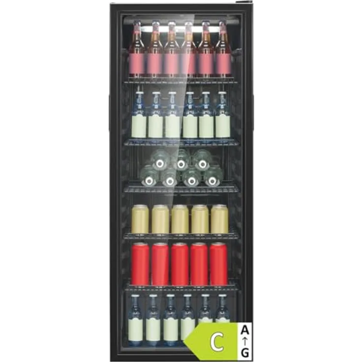 BOMANN Getränkekühlschrank KSG 7292, 143 cm, 236 Liter Nutzinhalt, MultiAirflow-System, Energieklasse C, beleuchtet, rechts anschlagbar