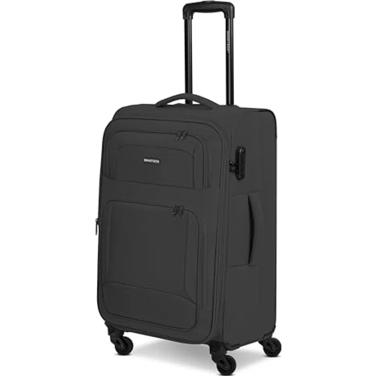 SMARTBOX Weichgepäck Check-in Koffer für Damen & Herren | Mittelgroßer Trolley 41 x 27 x 67 cm | 4 Rollen & Zahlenschloss | erweiterbar mit Dehnfalte | leichte 3,1 kg | Edition 04 – Bild 1