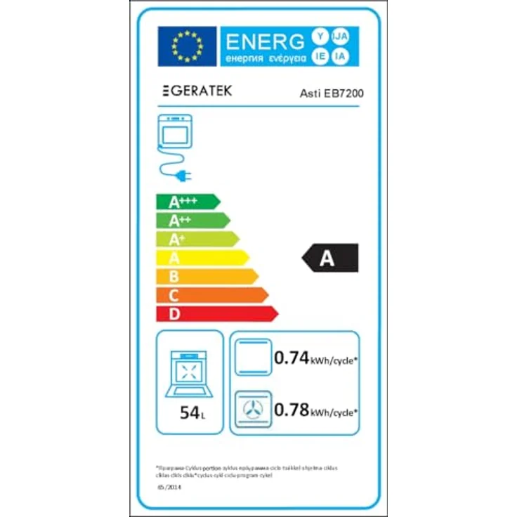 GERATEK Einbau Herdset, Backofen Umluft mit Timer und autarkem Induktionskochfeld, 60 cm rahmenlos, Energieeffizienz A, schwarzes Glas – Bild 7