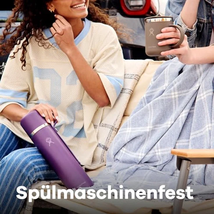 Hydro Flask Insulated Hot Flask And Cup 1,022 ml (36 oz) – Auslaufsicher, doppelwandige Vakuumisolierung für 30 Stunden heiß & kalt – Schwarz – Bild 4