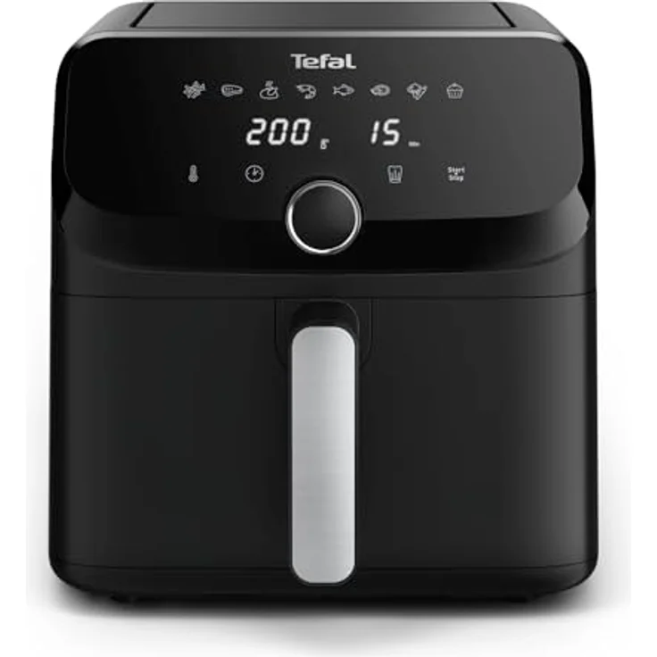 Tefal Easy Fry Mega Heißluftfritteuse EY8558E0, 7,5 Liter, für bis zu 8 Personen, 99% weniger Fett, 8 automatische Gareinstellungen, digitales Display, spülmaschinengeeignet, Schwarz – Bild 3