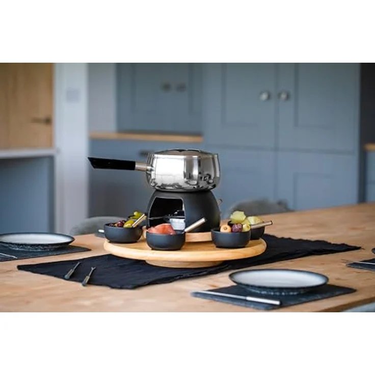 Master Class Artesa Party-Fondue-Set 6 Personen - E-S-Keramik-Holz – Bild 3