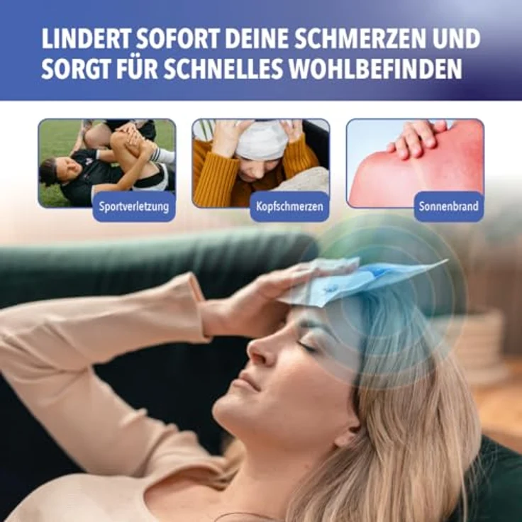 IEA Medical Bundle Set, 5x Sofort Kälte Kompressen und mobiles Inhalationsgerät, zur Linderung von Fieber und Erkältung, jederzeit einsatzbereit, kompakt und handlich – Bild 2