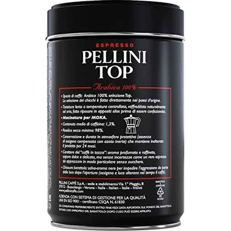 Pellini Kaffee, Pellini Top Arabica 100% - 250 g Dose – Bild 5