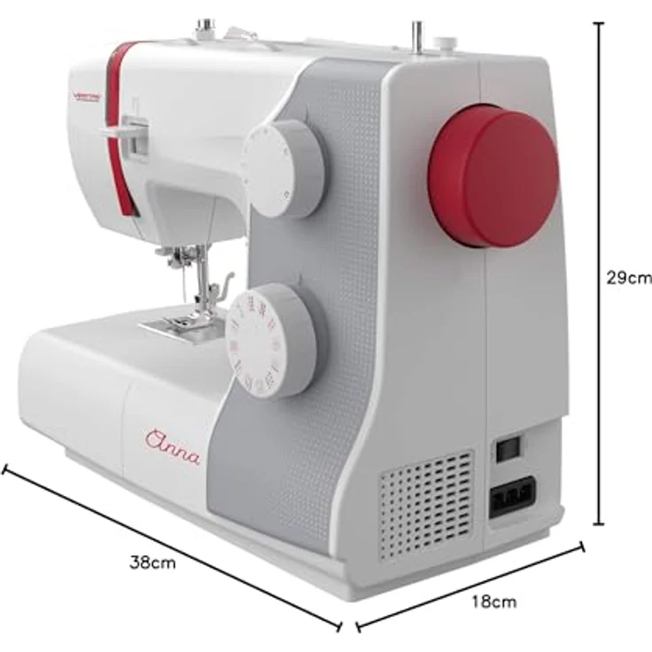 Veritas Freiarmnähmaschine Anna WeiŸß rot Hand-Nähmaschine, weiß – Bild 6