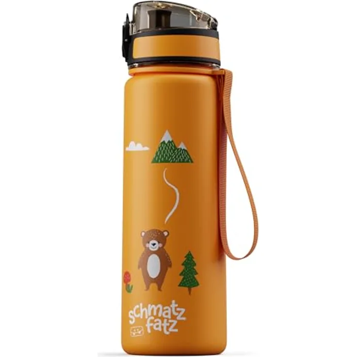 Klarstein Schmatzfatz Trinkflasche, 500 ml, auslaufsicher mit Fruchtaufsatz, BPA-frei, ideal für Kindergarten und Sport