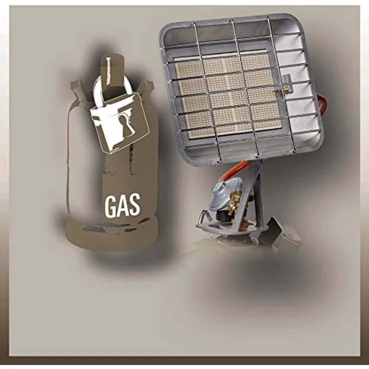 Einhell Gasheizstrahler GS 4400 (Heizleistung 2900-4400 W, inkl. Gasdruckregler 50 mbar, Gasschlauch, Regler, für alle handelsüblichen Gasflaschen), Silber – Bild 3