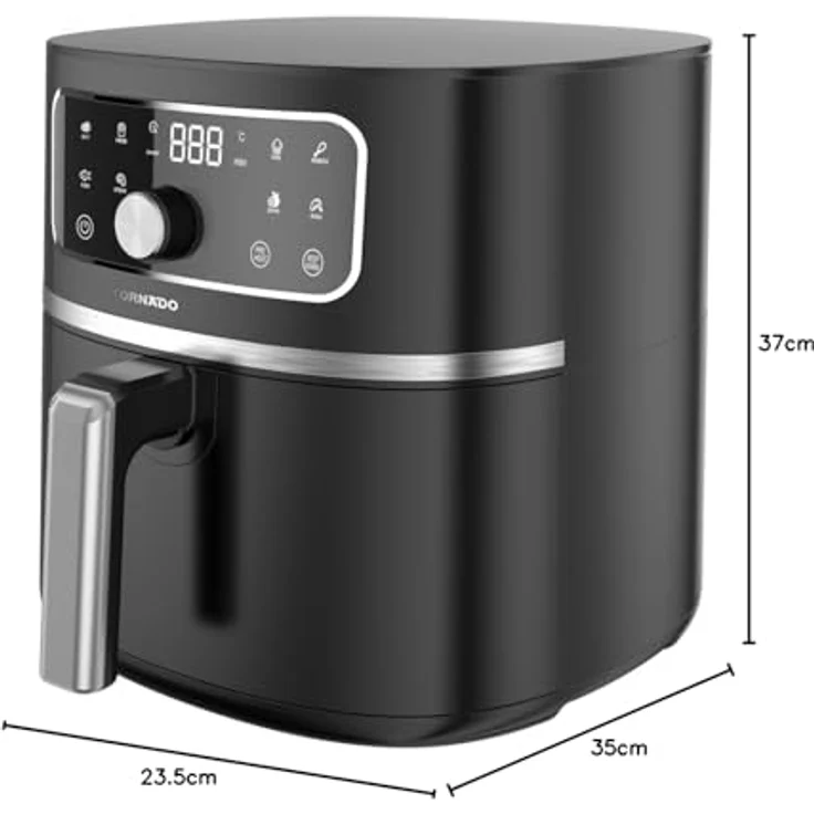 Tornado TAFT-0005-GS, Heißluftfritteuse mit 5,7 Liter Korb, 1750 W, 8 Automatikprogrammen und Touch-Bedienfeld – Bild 7