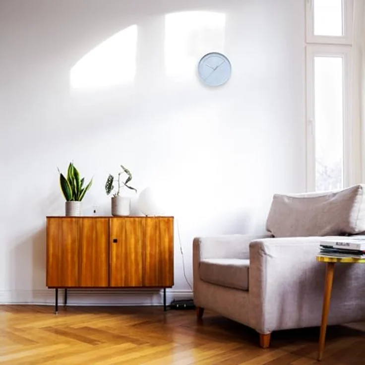 Braun Classic Große Analog-Wanduhr mit geräuschlosem Uhrwerk, 30 cm Durchmesser in Grau, Modell BC17G – Bild 2