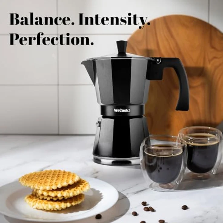 Wecook Luccia Espressokocher, Induktion, mehrere Tassen 6 tazas Schwarz – Bild 9
