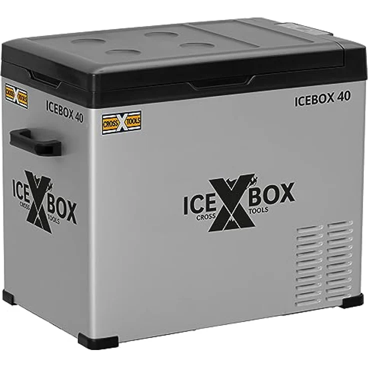 CroosTools Kompressorkühlbox IBOX 40L, EEK E, 12V,24V-230V, silber – Bild 2