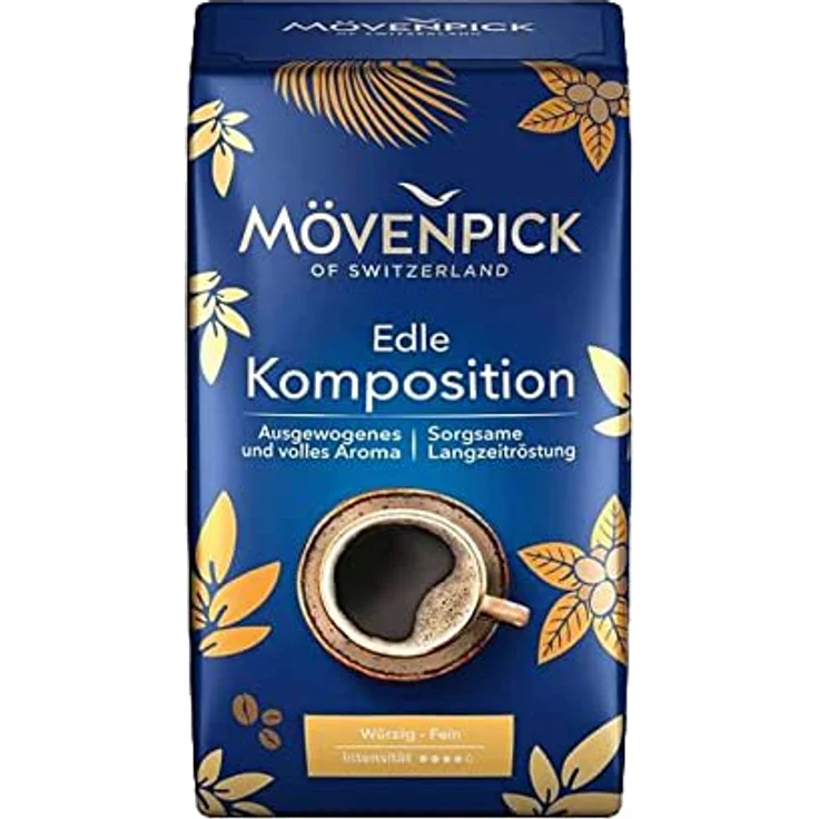MÖVENPICK Edle Komposition Kaffee, gemahlen, 500 g, Hochland-Kaffeebohnen, langzeitgeröstet, harmonisches Aroma – Bild 1