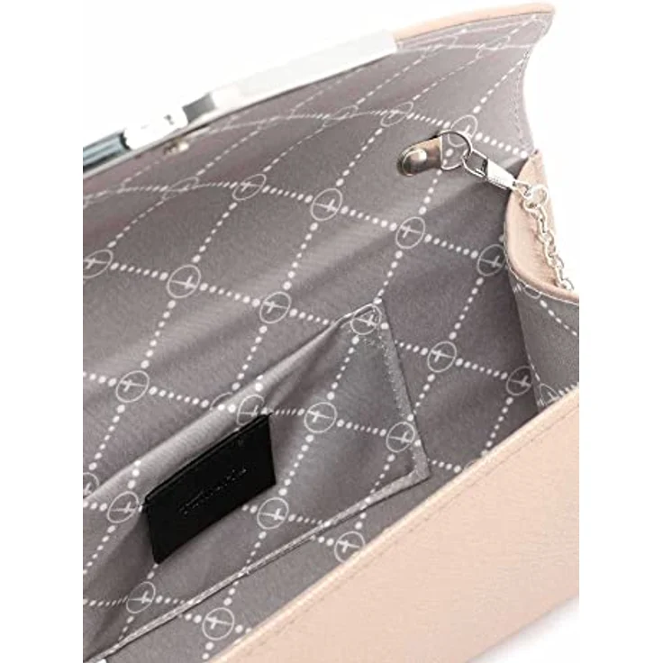 Tamaris Clutch Amalia, geräumige Umhängetasche in Champagner mit abnehmbarer Kette und Magnetverschluss – Bild 2