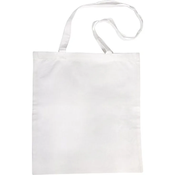 Rayher 38823102 Baumwoll-Tasche mit langen Henkeln, 42x38cm, robustes Material, einheitliche Farbe