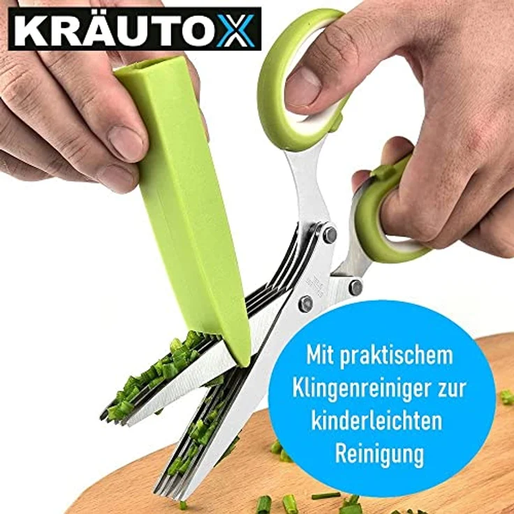 KRÄUTOX Kräuter Schere Schnittlauchschere Petersilienschneider – Bild 4
