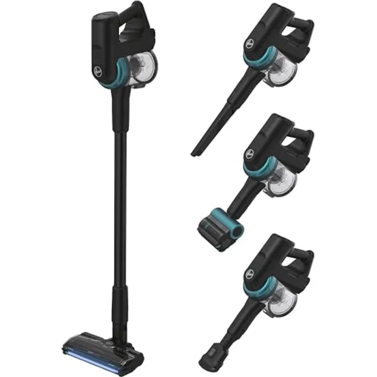 Hoover 360° manövrierbarer Akku Staubsauger mit Tierhaar-Düse & LED für 120 m² Fläche, kabellos für alle Bodenarten, Bodendüse mit Anti-Twist gegen Verheddern eingesaugter Haare [HF410P] - Preisvergleich – Bild 1