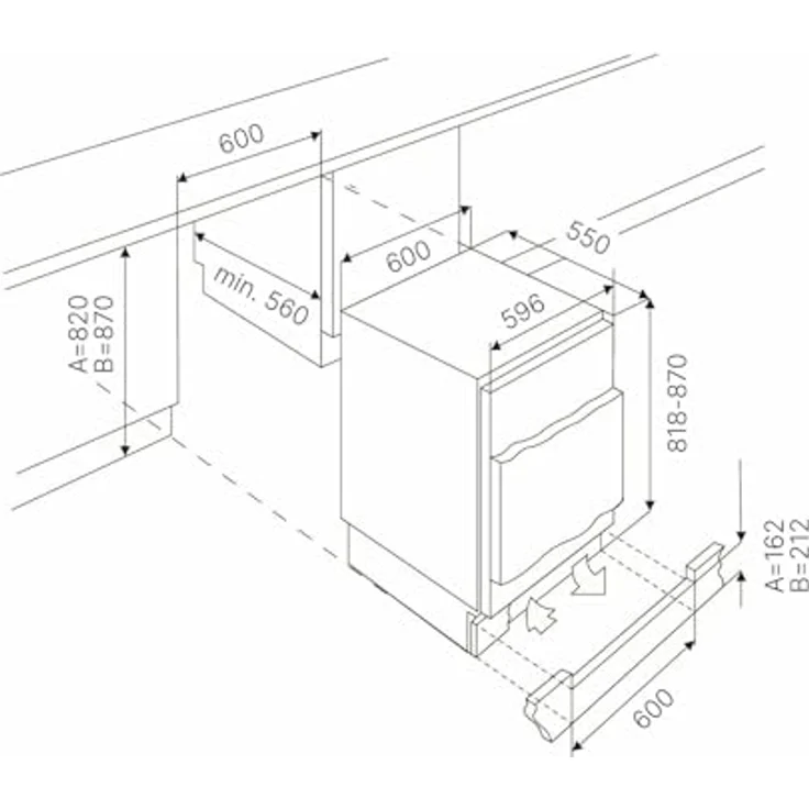 Küppersbusch FKU 1545.0i K-Series.5 Unterbaukühlschrank, 111 Liter Nutzinhalt, SilverLine Design, manuelle Temperaturregelung, LED Beleuchtung – Bild 3
