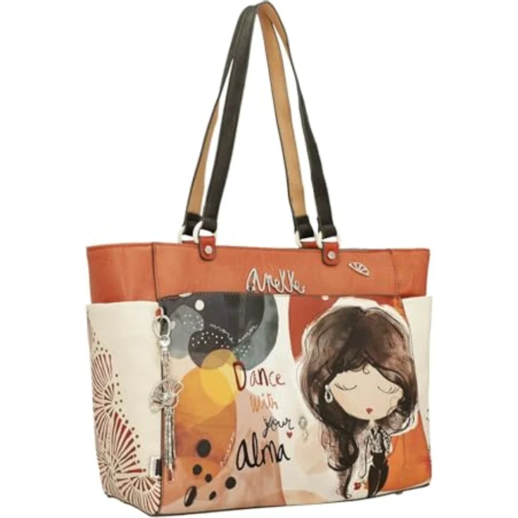 Anekke Shopper Alma, Polyurethan mit Reißverschlussfach und Bodennägeln, grau – Bild 2