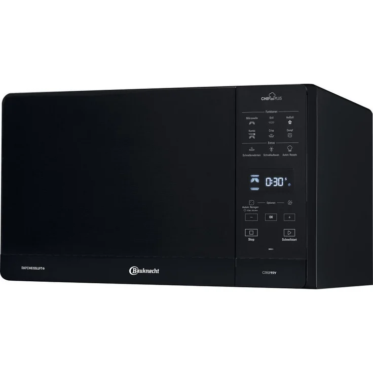 BAUKNECHT Mikrowelle MW 49 BL, Mikrowelle mit Grillfunktion und Heißluftfunktion, 25 Liter, schwarz – Bild 1