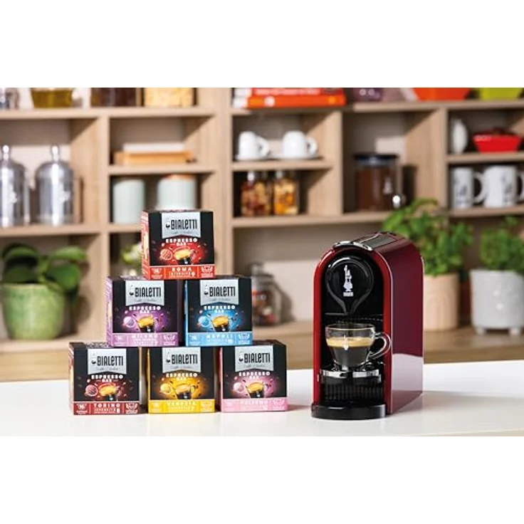 Bialetti Gioia PLUS Kaffeemaschine für Espressokapseln, Aluminium, Rot, mit Temperatur- und Kaffeelängenregler, neues Bialetti 2.0 Extraktionssystem – Bild 5