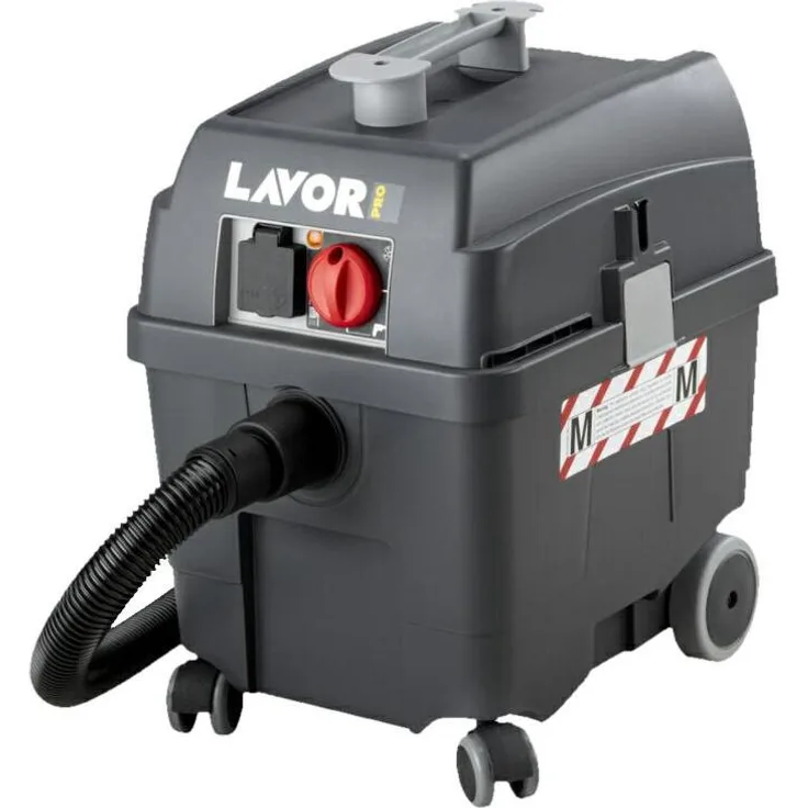 Lavor PRO WORKER 0.052.0019, Professioneller Staubsauger für Staub und Flüssigkeit, 1400W, 30L Behälter, schallgedämpfter Motor, leicht manövrierbar, Stahl