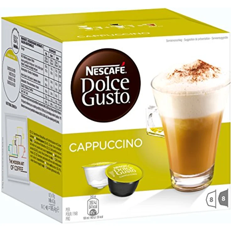 Nescafé Dolce Gusto Cappuccino, Kaffee, Kaffekapsel, 4er Pack, 4 x 16 Kapseln (32 Portionen) – Bild 2