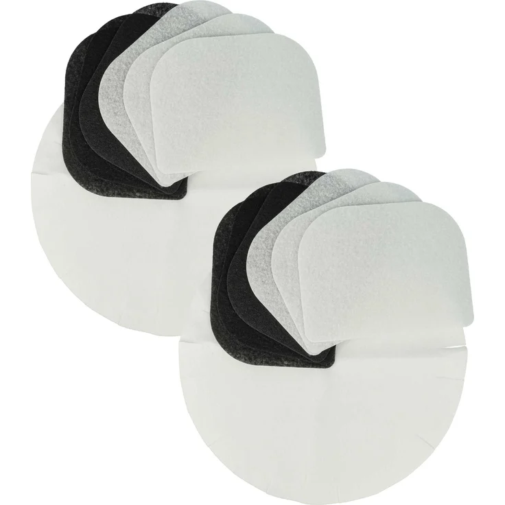 vhbw 24-tlg. Filter-Set für DeLonghi D8, F28311, F891, F895 - 12x Papierfilter, 6x Fettdunstfilter, 6x Aktivkohlefilter, weiß/schwarz