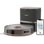 Philips Nass-Trocken-Saugroboter XU5100/10 5000 Series, 10.000 Pa Saugkraft, doppelter Wischmopp, inkl. Entleerungsstation, LDS-Radarnavigationssystem, HomeRun App, mit Beutel