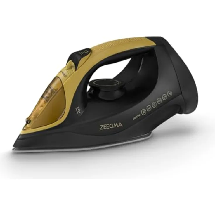 ZEEGMA IRONEE Kabelloses Dampfbügeleisen mit Keramiksohle 2600 W, für horizontales und vertikales Dampfbügeln, 320-ml-Behälter, Selbstreinigungsfunktion, Anti-Drip und Anti-Calc