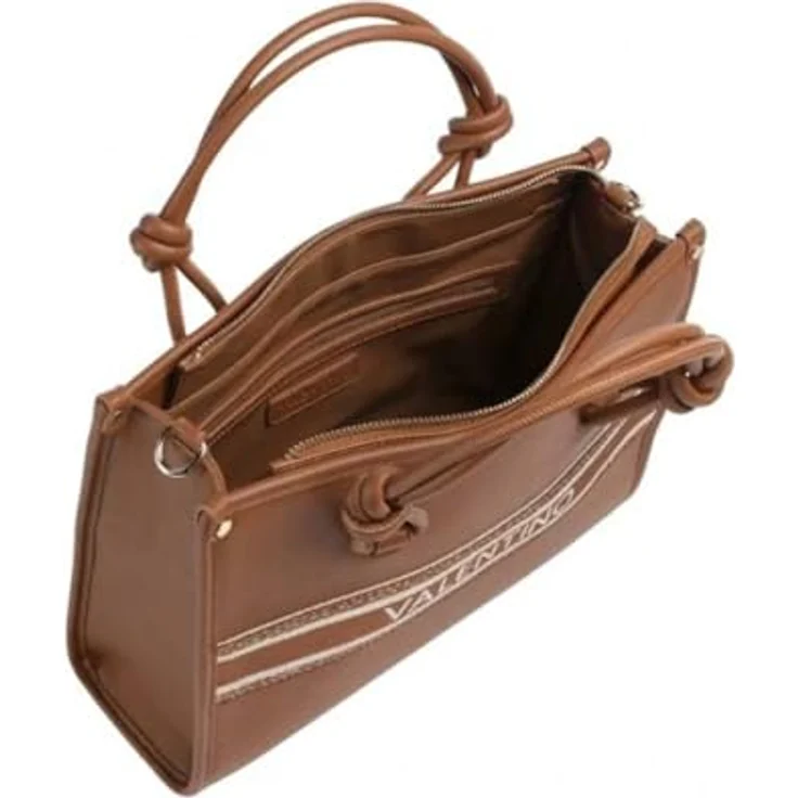 Valentino Aella Handtasche 32 cm, Henkeltasche aus 100% Polyurethan, braun – Bild 3