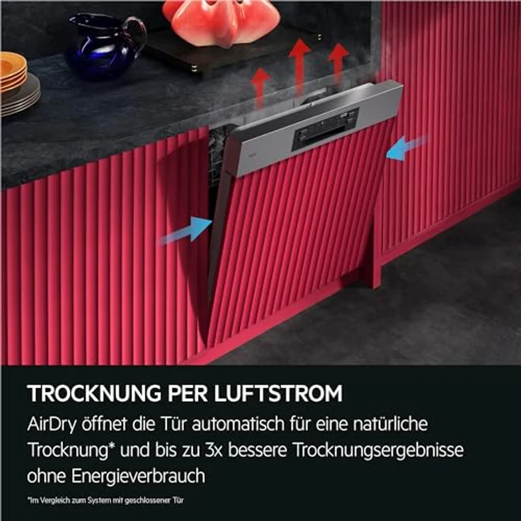 AEG GT620B2SCM 6000 Geschirrspüler, teilintegrierbar, 596 mm, 44 dB (A), SatelliteClean® Sprüharme, höhenverstellbarer Oberkorb, Extra Hygiene Programm – Bild 9