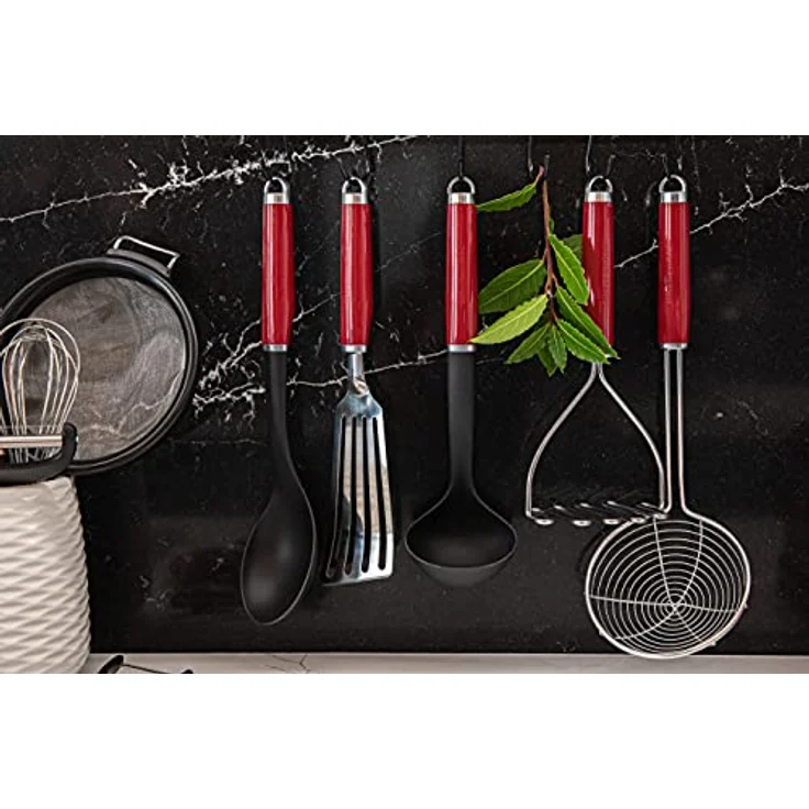 KitchenAid Schöpfkelle, Hitzeresistent, Antihaftbeschichtung, Kochutensil – Empire Rot - Preisvergleich – Bild 5