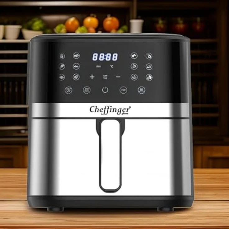 Rungassi Heißluftfritteuse Airfryer Fettarm 7 Liter CF-AFRY 7 schwarz mit Smart-Touch-Bedienfeld – Bild 3