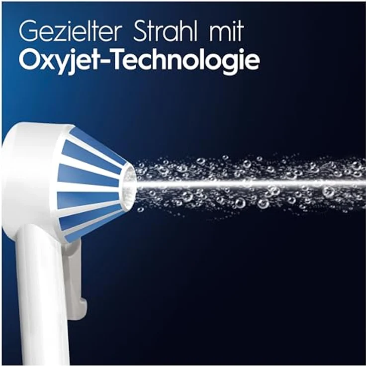 Oral-B AquaCare 4 Munddusche mit Oxyjet-Technologie, 2 Aufsteckdüsen, weiß – Bild 4