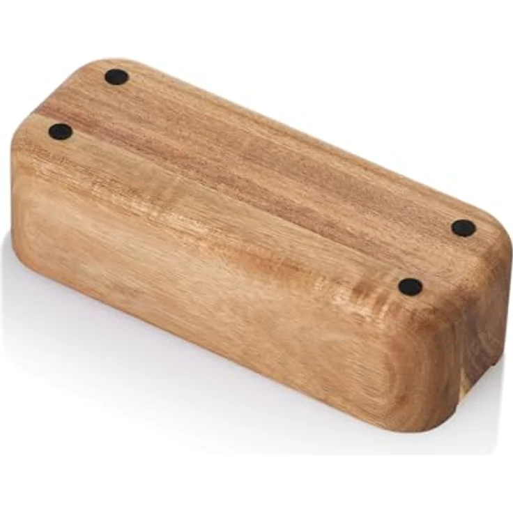 AdHoc GG32 Tisch-Feinreibe CutnServe, Edelstahl Schwarz mit Auffangbehälter aus Akazienholz, für Hartkäse, Gewürze und Nüsse – Bild 5