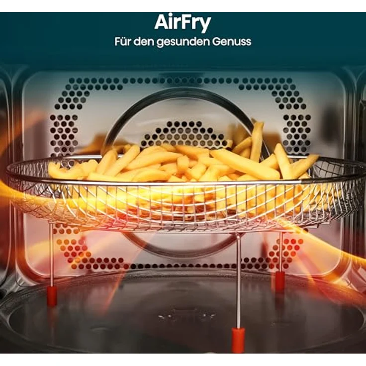 Hisense H23MOBS5HC, Mikrowelle mit Grill und Heißluft, 23 l, 900 W, Schwarz, Touch-Bedienung, 6 Automatikprogramme – Bild 5