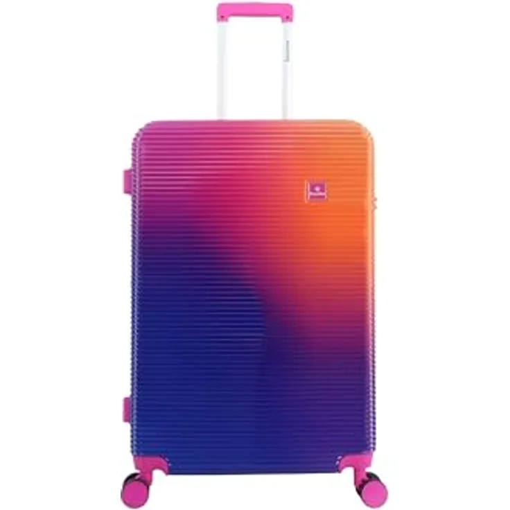 SAXOLINE Reisekoffer Twist, groß, erweiterbar, 110 l, 76 x 50 x 30 cm, Rosa, mit 360-Grad-Schwenkrädern und Teleskopgriff