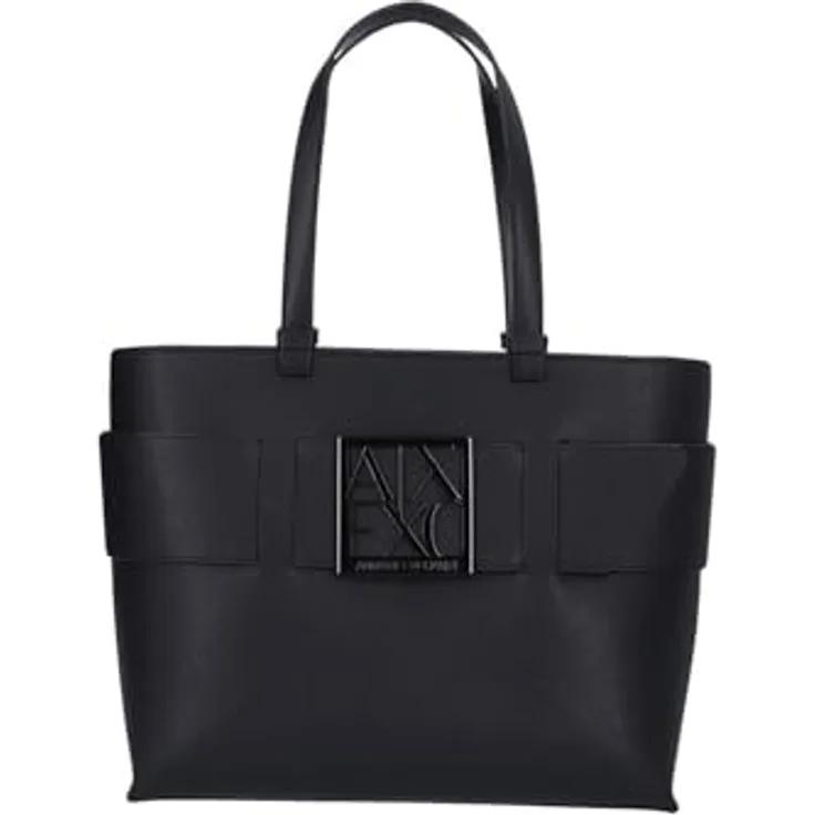 Armani Exchange Susie Shopper Tasche, 30 cm, 100% Polyurethan, schwarz