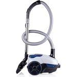 Dirt Devil Staubsauger mit Beutel DD2002 - Bodenstaubsauger 2.5L - 800W - HEPA 10 Filter - Weiß/Blau