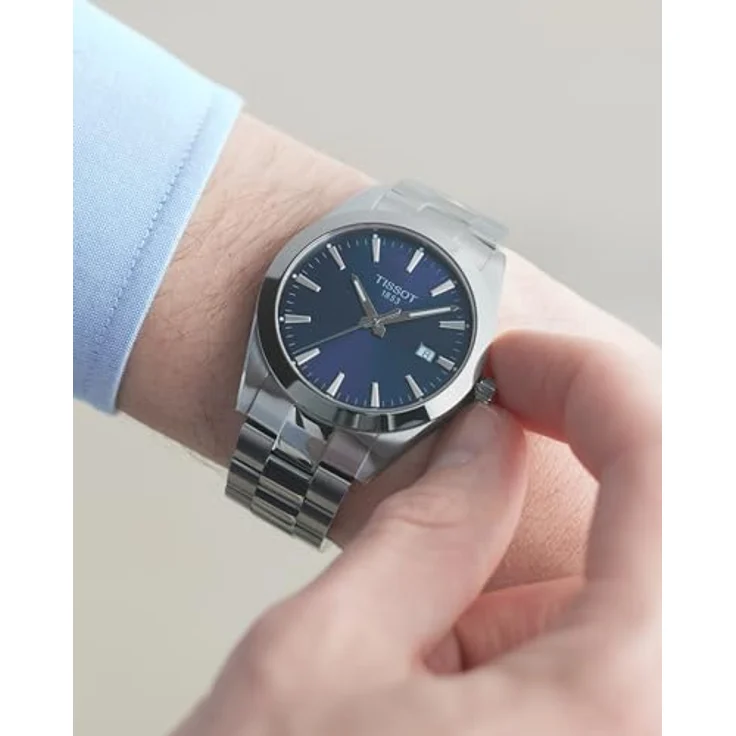 Tissot Gentleman T127.410.11.041.00, Luxusuhr mit feinem Lederarmband und klassischem Design – Bild 2