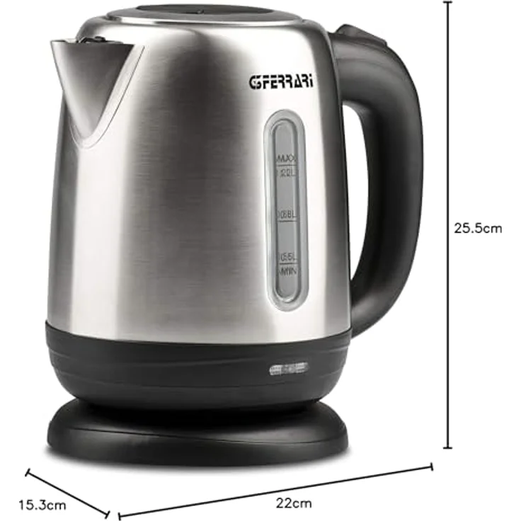 G3Ferrari Idra Elektrischer Wasserkocher, 1630 W, 4 Cups, Steel – Bild 3