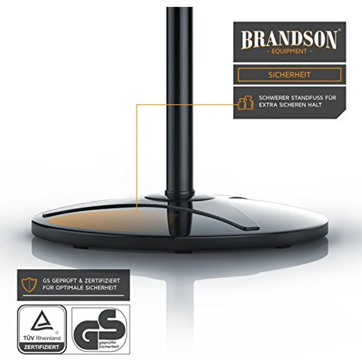 Brandson Standventilator 40cm - Ventilator höhenverstellbar bis 122 cm - mobiler Lüfter - hoher Lu – Bild 6